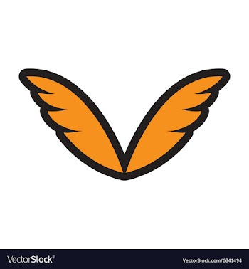 Stylish wings of an eagle vector image
