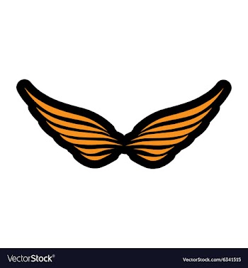 Stylish wings of an eagle vector image