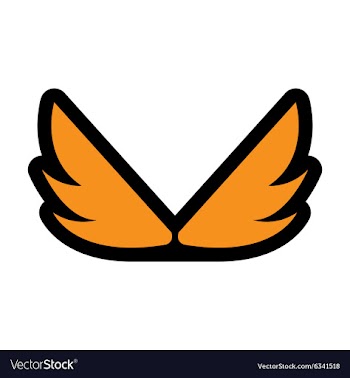 Stylish wings of an eagle vector image