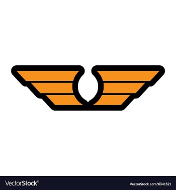Stylish wings of an eagle vector image