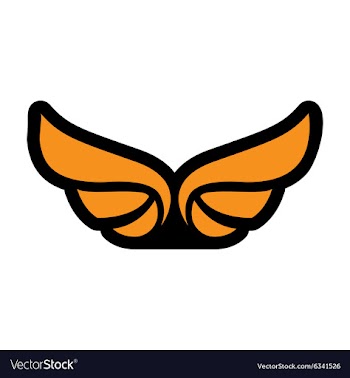 Stylish wings of an eagle vector image