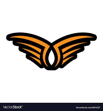 Stylish wings of an eagle vector image