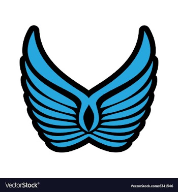 Stylish wings of an eagle vector image