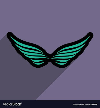Stylish wings of an eagle vector image