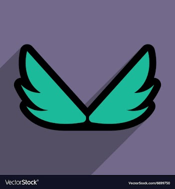 Stylish wings of an eagle vector image