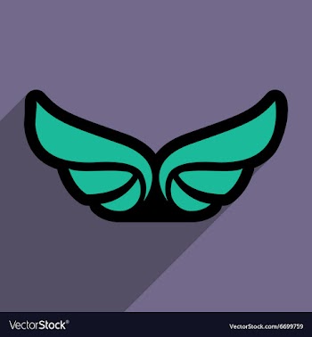 Stylish wings of an eagle vector image