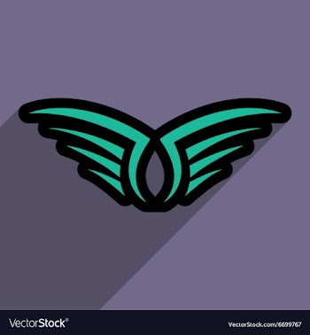 Stylish wings of an eagle vector image
