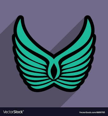 Stylish wings of an eagle vector image