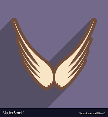 Stylish wings of an eagle vector image
