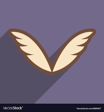 Stylish wings of an eagle vector image