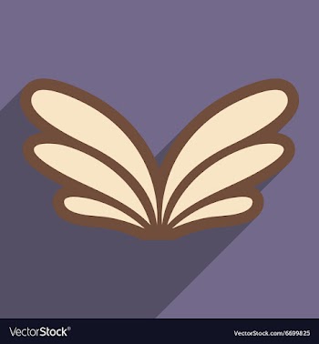 Stylish wings of an eagle vector image
