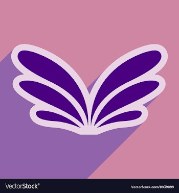 Stylish wings of an eagle vector image