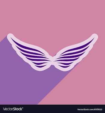Stylish wings of an eagle vector image