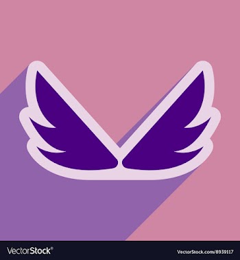 Stylish wings of an eagle vector image