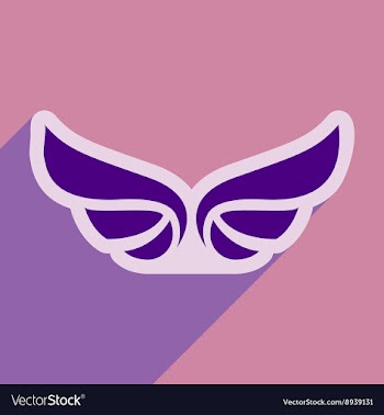 Stylish wings of an eagle vector image
