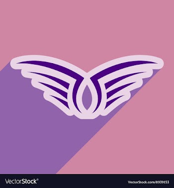 Stylish wings of an eagle vector image