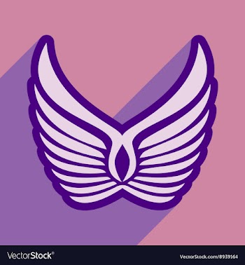 Stylish wings of an eagle vector image
