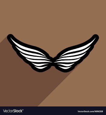 Stylish wings of an eagle vector image