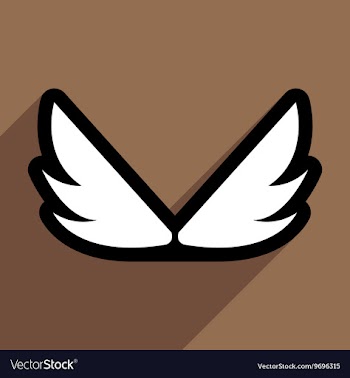 Stylish wings of an eagle vector image