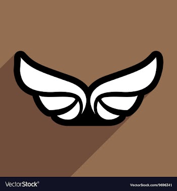 Stylish wings of an eagle vector image
