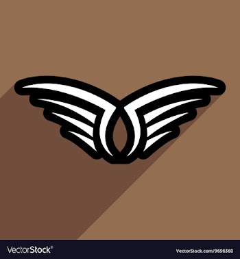 Stylish wings of an eagle vector image