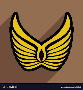 Stylish wings of an eagle vector image