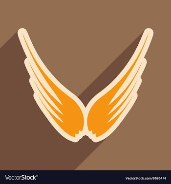 Stylish wings of an eagle vector image