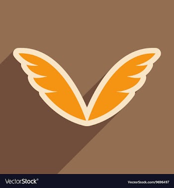 Stylish wings of an eagle vector image