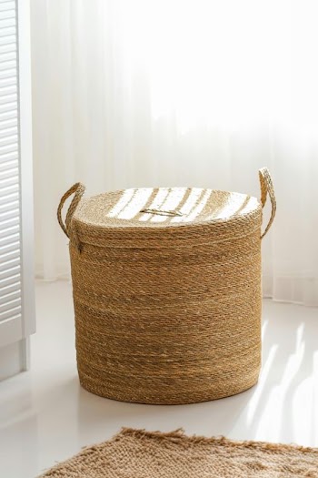 Stylish Woven Storage Basket with Handles