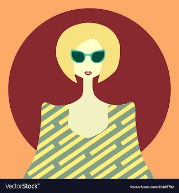 Stylish young woman with bob hairstyle vector image