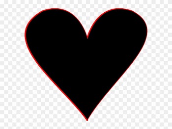 Stylist Design Ideas Black Heart Clipart Hearts Clip - Black Heart Outlined In Red