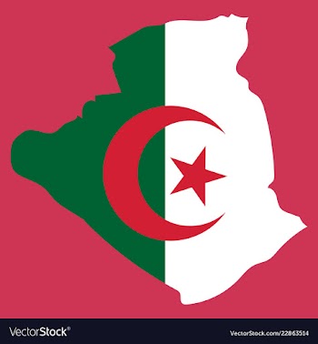 Stylized algeria map showing big cities capital vector image