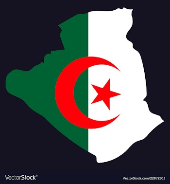 Stylized algeria map showing big cities capital vector image
