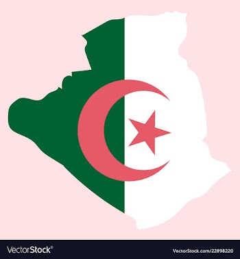 Stylized algeria map showing big cities capital vector image