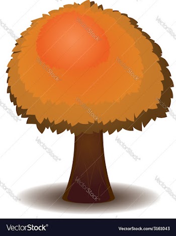 Stylized Autumn Tree5 vector image