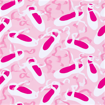 Stylized Ballet Pointe Shoes Pattern