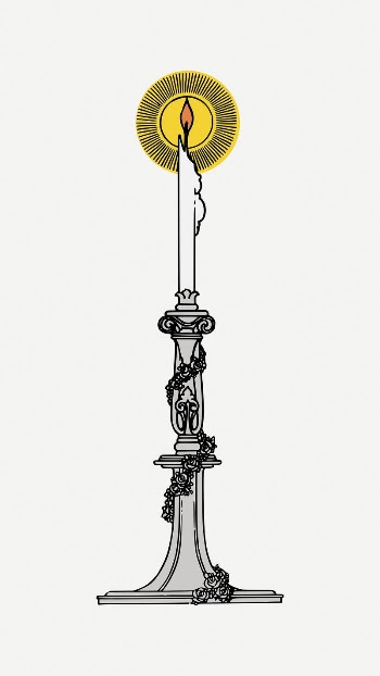 Stylized candle clipart, vintage illustration | Free PSD Illustration - rawpixel