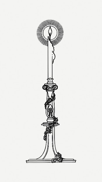 Stylized candle clipart, vintage illustration | Free PSD Illustration - rawpixel