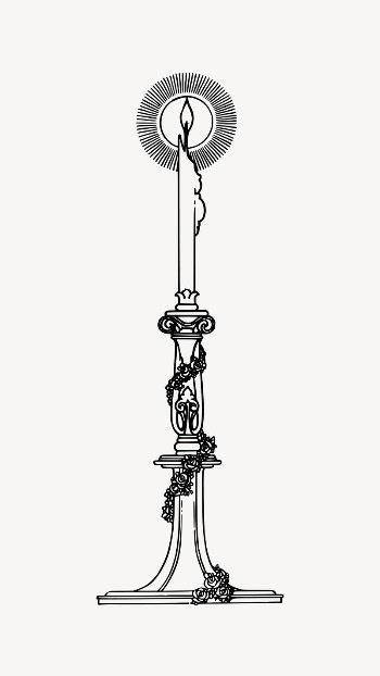 Stylized candle collage element, drawing | Free Vector Illustration - rawpixel