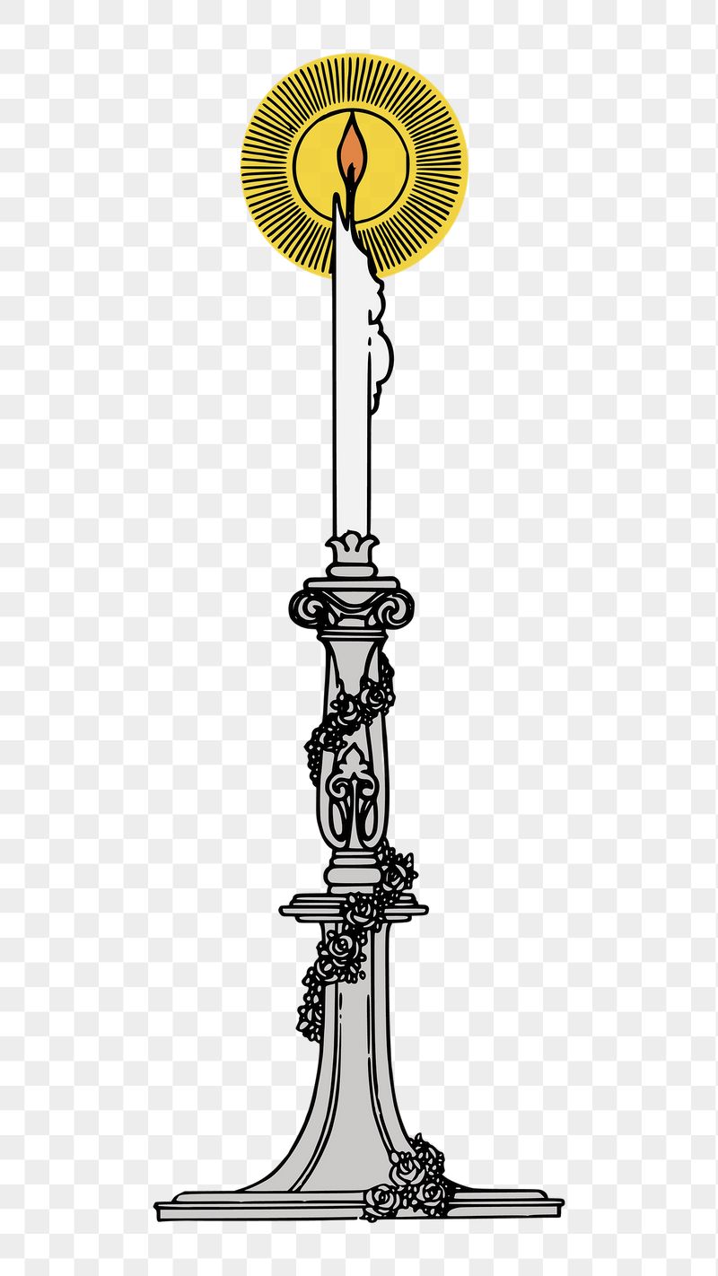 Stylized candle png sticker illustration, | Free PNG - rawpixel