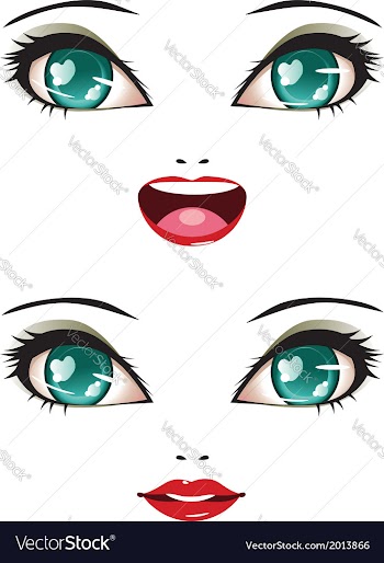 Stylized Female Face vector image