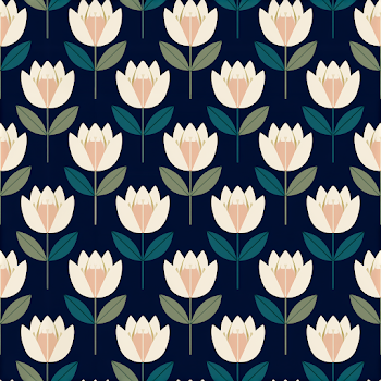 Stylized Floral Wallpaper Pattern
