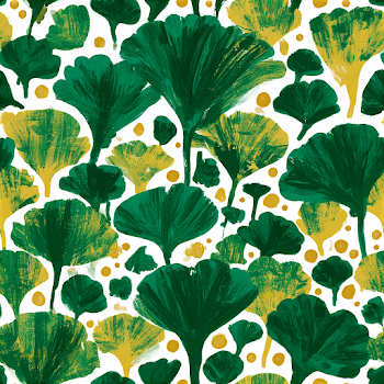 Stylized Ginkgo Leaf Pattern