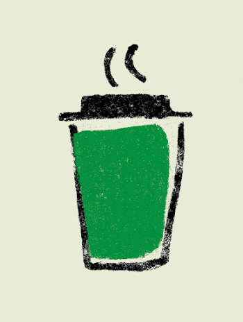 Stylized Green Coffee Cup