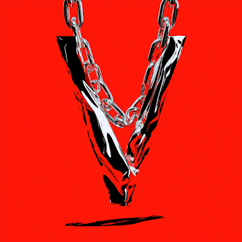 Stylized Metal V with Chains