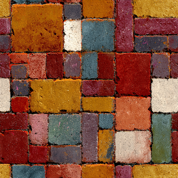 Stylized Painted Floor Tile Texture