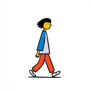 Stylized Person Walking