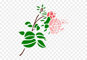 Stylized Pink Rose - Rose