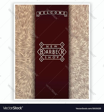 Stylized poster for Barbershop vector image