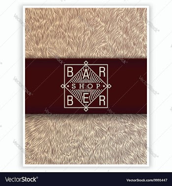 Stylized poster for Barbershop vector image